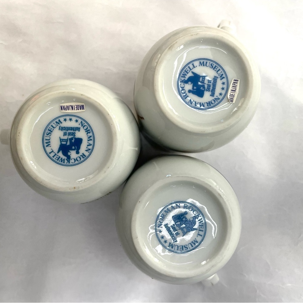Vintage Norman Rockwell Cups Set Bundle - Picture 8 of 9